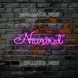 navsirat in Pink Neon style - 3D name wallpaper