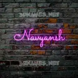navyansh in Pink Neon style - 3D name wallpaper