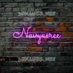 navyasree in Pink Neon style - 3D name wallpaper