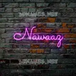 nawaaz in Pink Neon style - 3D name wallpaper