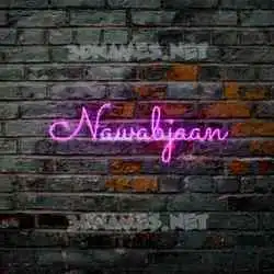 nawabjaan in Pink Neon style - 3D name wallpaper