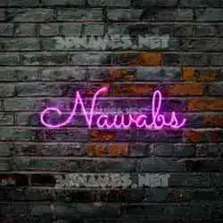 nawabs in Pink Neon style - 3D name wallpaper