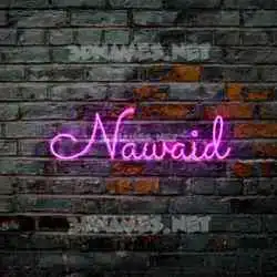 nawaid in Pink Neon style - 3D name wallpaper