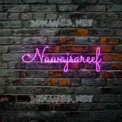 nawajsareef in Pink Neon style - 3D name wallpaper