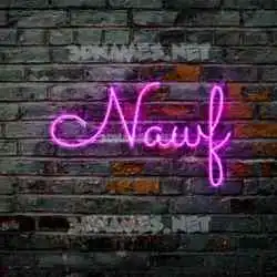 nawf in Pink Neon style - 3D name wallpaper