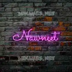 nawneet in Pink Neon style - 3D name wallpaper