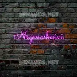 nayanashwini in Pink Neon style - 3D name wallpaper