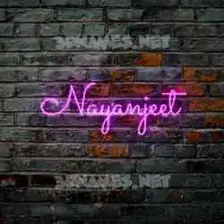 nayanjeet in Pink Neon style - 3D name wallpaper