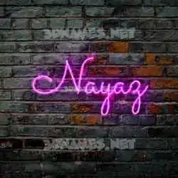 nayaz in Pink Neon style - 3D name wallpaper