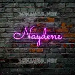 naydene in Pink Neon style - 3D name wallpaper