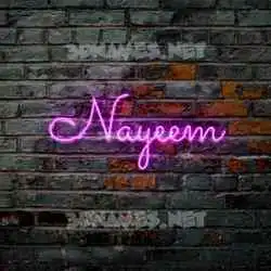 nayeem in Pink Neon style - 3D name wallpaper