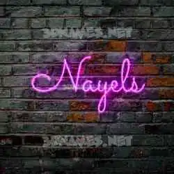 nayels in Pink Neon style - 3D name wallpaper