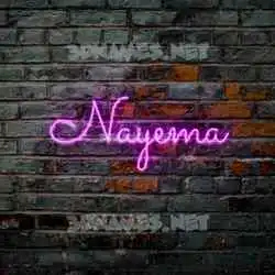 nayema in Pink Neon style - 3D name wallpaper