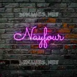 nayfour in Pink Neon style - 3D name wallpaper