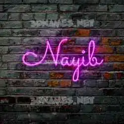 nayib in Pink Neon style - 3D name wallpaper
