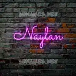 naylan in Pink Neon style - 3D name wallpaper