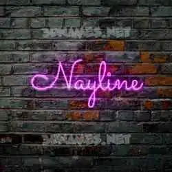 nayline in Pink Neon style - 3D name wallpaper
