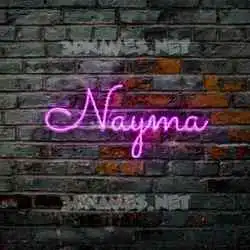 nayma in Pink Neon style - 3D name wallpaper