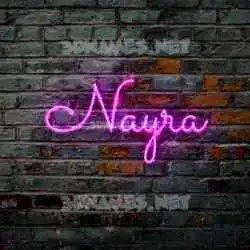 nayra in Pink Neon style - 3D name wallpaper