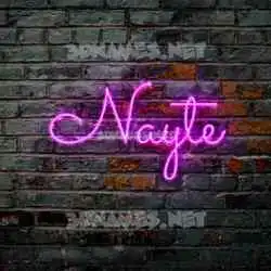 nayte in Pink Neon style - 3D name wallpaper