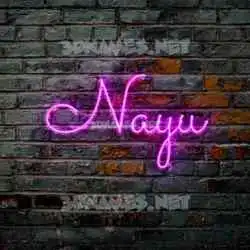 nayu in Pink Neon style - 3D name wallpaper