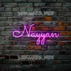 nayyan in Pink Neon style - 3D name wallpaper
