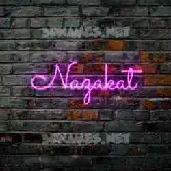 nazakat in Pink Neon style - 3D name wallpaper