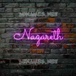 nazareth in Pink Neon style - 3D name wallpaper