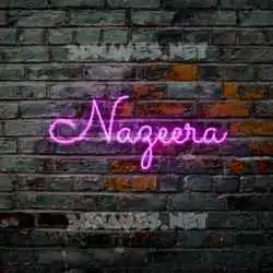 nazeera in Pink Neon style - 3D name wallpaper