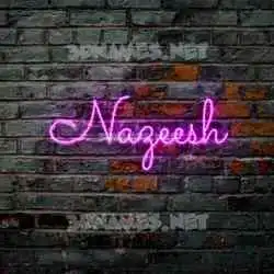 nazeesh in Pink Neon style - 3D name wallpaper