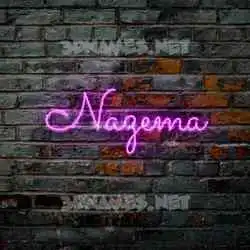 nazema in Pink Neon style - 3D name wallpaper