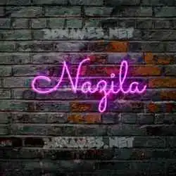 nazila in Pink Neon style - 3D name wallpaper