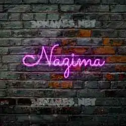 nazima in Pink Neon style - 3D name wallpaper