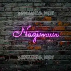 nazimun in Pink Neon style - 3D name wallpaper