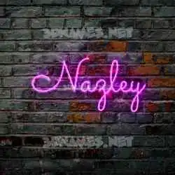nazley in Pink Neon style - 3D name wallpaper