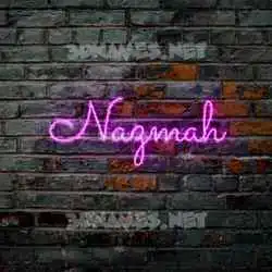 nazmah in Pink Neon style - 3D name wallpaper