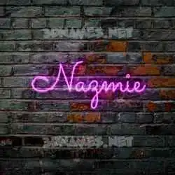 nazmie in Pink Neon style - 3D name wallpaper
