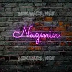 nazmin in Pink Neon style - 3D name wallpaper