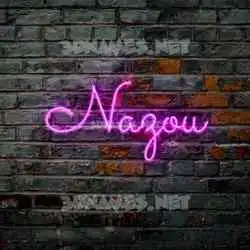 nazou in Pink Neon style - 3D name wallpaper