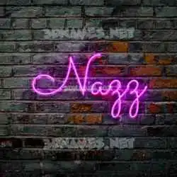 nazz in Pink Neon style - 3D name wallpaper