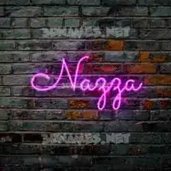 nazza in Pink Neon style - 3D name wallpaper