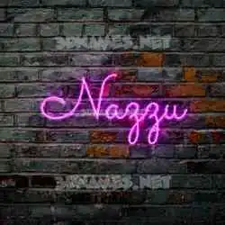 nazzu in Pink Neon style - 3D name wallpaper