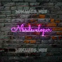 nbrdeveloper in Pink Neon style - 3D name wallpaper