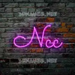 ncc in Pink Neon style - 3D name wallpaper