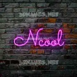 ncool in Pink Neon style - 3D name wallpaper