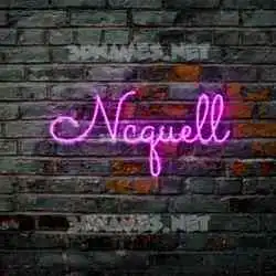 ncquell in Pink Neon style - 3D name wallpaper
