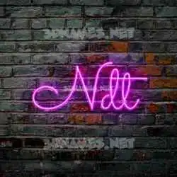 ndt in Pink Neon style - 3D name wallpaper