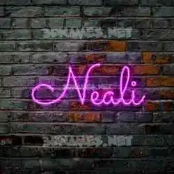 neali in Pink Neon style - 3D name wallpaper