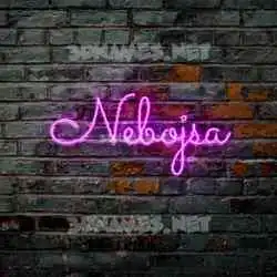 nebojsa in Pink Neon style - 3D name wallpaper