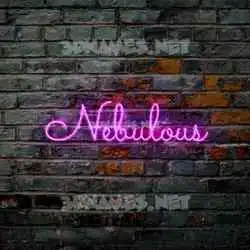 nebulous in Pink Neon style - 3D name wallpaper